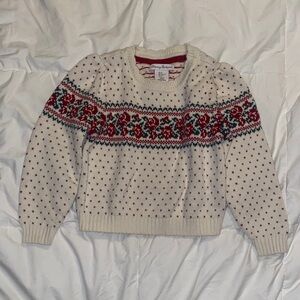 Tommy Bahama Cream and Red Patterned Sweater